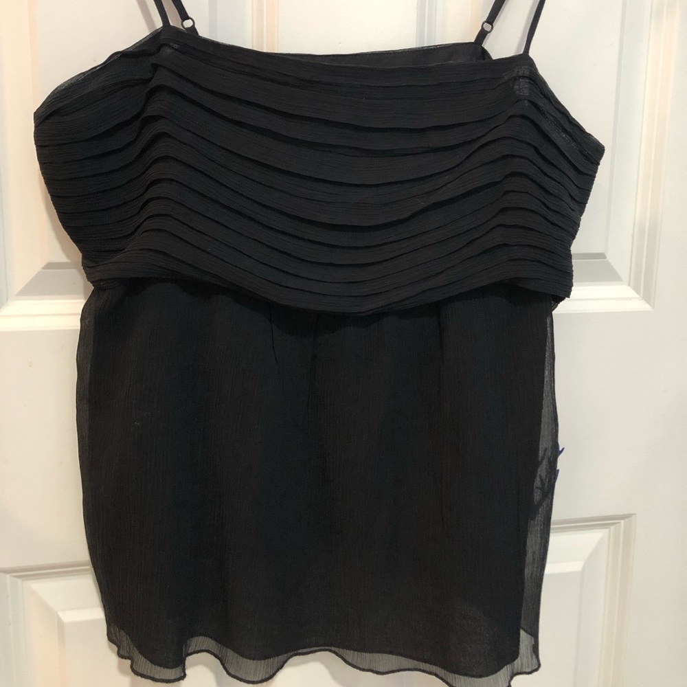 GAP Black Silk Tank size 6